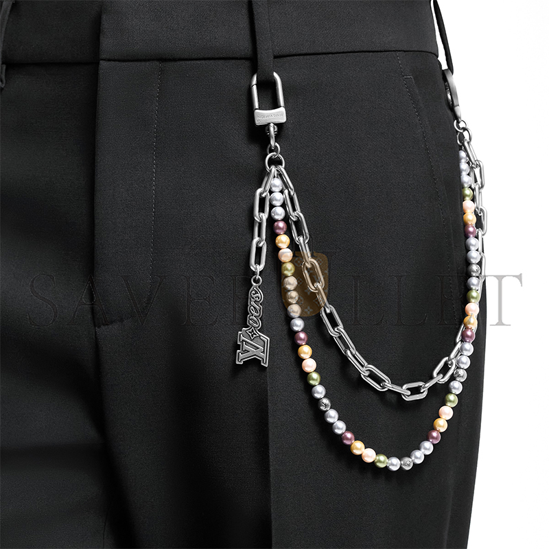 LOUIS VUITTON PEARLS CHAIN BELT AND BAG CHARM M02293 LOUIS VUITTON PEARLS CHAIN BELT AND BAG CHARM M02293